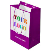 ビジネスカスタムロゴ文字のプロモーション抱き枕 ミディアムペーパーバッグ (正面アングル)