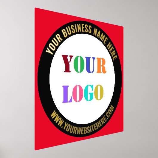 ビジネスカスタムロゴ文字フォイルプリントあなたの色 箔ポスター (レイダウン)