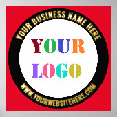 ビジネスカスタムロゴ文字フォイルプリントあなたの色 箔ポスター (正面)