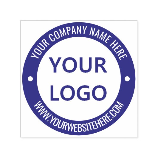 ビジネスカスタムロゴ文字ラウンドスタンプの例 セルフインキングスタンプ (デザイン)