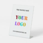 ビジネスカスタムロゴ文字名ペデスタルサイン 台座サイン (正面)