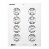 ビジネスカスタムロゴ文字名情報住所 シール (フルシート)