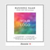 ビジネスカスタムロゴ文字情報Glossy Transparent シール (シート)