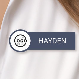 ビジネスカスタムロゴ青い従業員スタッフ名 名札