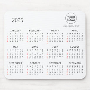 ビジネスカスタムロゴ カレンパーソナライズされたダー2025 マウスパッド