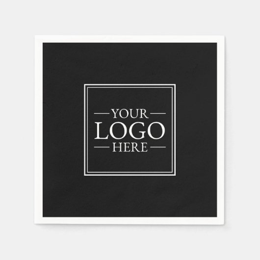 ビジネスカスタムロゴ スタンダードカクテルナプキン (正面)