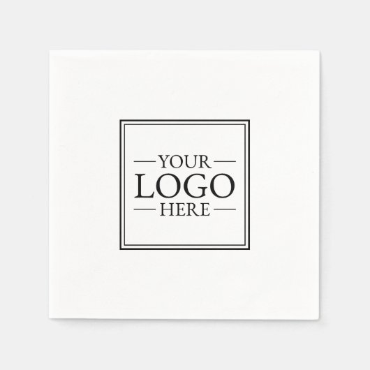 ビジネスカスタムロゴ スタンダードカクテルナプキン (正面)