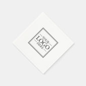 ビジネスカスタムロゴ スタンダードカクテルナプキン (角)