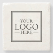 ビジネスカスタムロゴ ストーンコースター (正面)