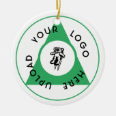ビジネスカスタムロゴ セラミックオーナメント (正面)