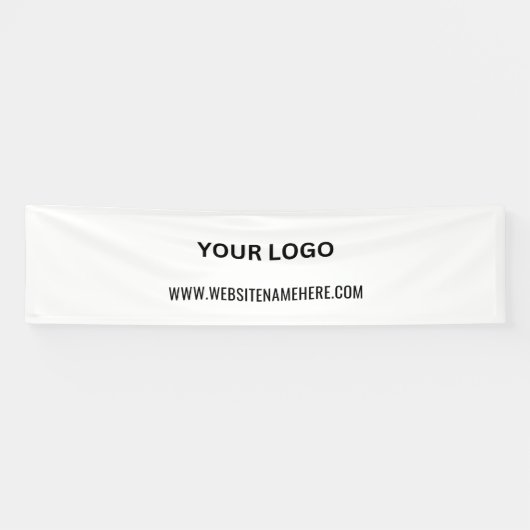 ビジネスカスタムロゴ | ビジネス名とスローガン 横断幕 (横)