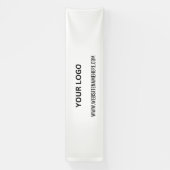 ビジネスカスタムロゴ | ビジネス名とスローガン 横断幕 (縦)