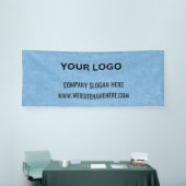 ビジネスカスタムロゴ | ビジネス名とスローガン 横断幕 (トレードショー)