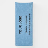 ビジネスカスタムロゴ | ビジネス名とスローガン 横断幕 (縦)