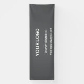 ビジネスカスタムロゴ | ビジネス名とスローガン 横断幕 (縦)