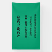 ビジネスカスタムロゴ | ビジネス名とスローガン 横断幕 (縦)