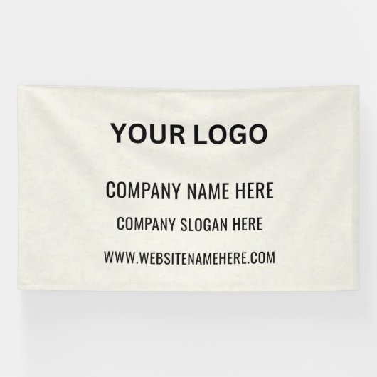 ビジネスカスタムロゴ | ビジネス名とスローガン 横断幕 (横)