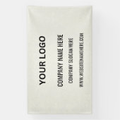 ビジネスカスタムロゴ | ビジネス名とスローガン 横断幕 (縦)