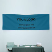 ビジネスカスタムロゴ | ビジネス名とスローガン 横断幕 (トレードショー)