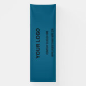 ビジネスカスタムロゴ | ビジネス名とスローガン 横断幕 (縦)