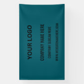 ビジネスカスタムロゴ | ビジネス名とスローガン 横断幕 (縦)