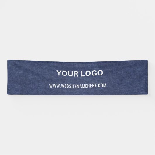 ビジネスカスタムロゴ | ビジネス名とスローガン 横断幕 (横)