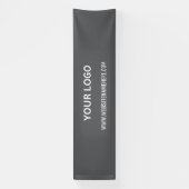 ビジネスカスタムロゴ | ビジネス名とスローガン 横断幕 (縦)