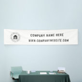 ビジネスカスタムロゴ | ビジネス名とスローガン 横断幕 (トレードショー)