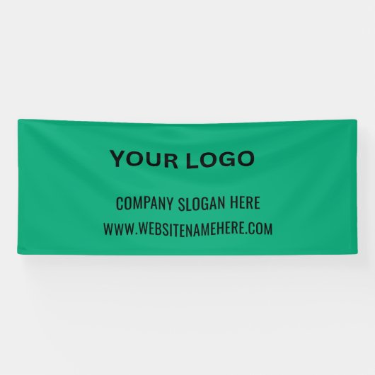 ビジネスカスタムロゴ | ビジネス名とスローガン 横断幕 (横)