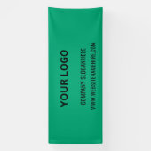 ビジネスカスタムロゴ | ビジネス名とスローガン 横断幕 (縦)