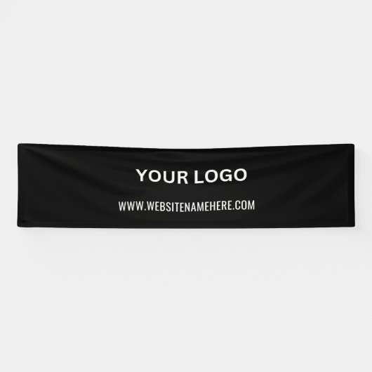 ビジネスカスタムロゴ | ビジネス名とスローガン 横断幕 (横)