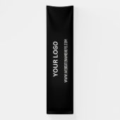 ビジネスカスタムロゴ | ビジネス名とスローガン 横断幕 (縦)