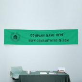 ビジネスカスタムロゴ | ビジネス名とスローガン 横断幕 (トレードショー)