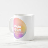 ビジネスカスタムロゴ、マグカップの写真の置き換え コーヒーマグカップ (正面左)