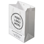 ビジネスカスタムロゴ ミディアムペーパーバッグ (正面アングル)