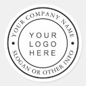 ビジネスカスタムロゴ ラウンドシール (正面)