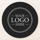ビジネスカスタムロゴ ラウンドペーパーコースター (正面)