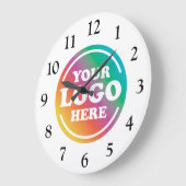 ビジネスカスタムロゴ、会社のプロモーション ラージ壁時計 (傾斜)