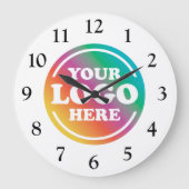 ビジネスカスタムロゴ、会社のプロモーション ラージ壁時計 (正面)