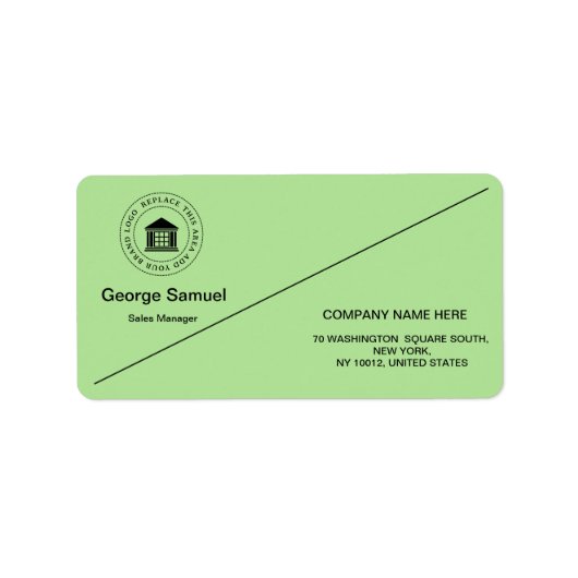 ビジネスカスタムロゴ | 会社名 ラベル (正面)