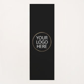 ビジネスカスタムロゴ | 背面と前面の黒 ヨガマット (正面)