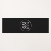 ビジネスカスタムロゴ | 背面と前面の黒 ヨガマット (正面(横))