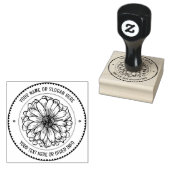 ビジネスカスタムロゴ |花素朴植物学 ラバースタンプ (押印)