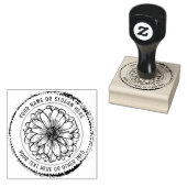 ビジネスカスタムロゴ |花素朴植物学 ラバースタンプ (押印)