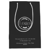 ビジネスカスタムロゴ | Webサイトプロフェッショナル ミディアムペーパーバッグ (正面)