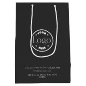 ビジネスカスタムロゴ | Webサイトプロフェッショナル ミディアムペーパーバッグ (裏面)