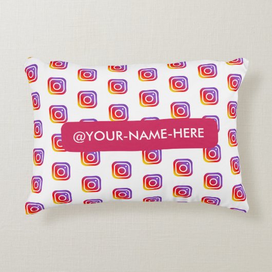 ビジネスカスタムロゴinstagram背景シンプル アクセントクッション (正面)