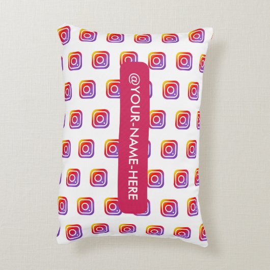 ビジネスカスタムロゴinstagram背景シンプル アクセントクッション (裏面(縦))