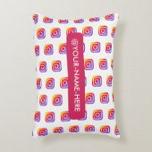 ビジネスカスタムロゴinstagram背景シンプル アクセントクッション (正面(垂直))