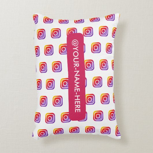 ビジネスカスタムロゴinstagram背景シンプル アクセントクッション (正面(垂直))